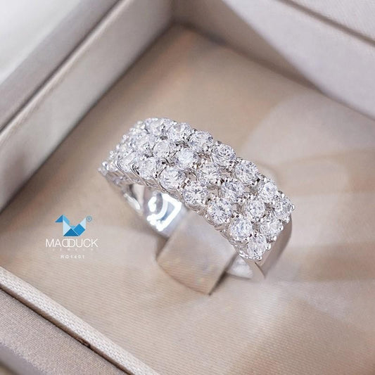 Women's ring – CZ in 9K white gold by Madduck Jewels