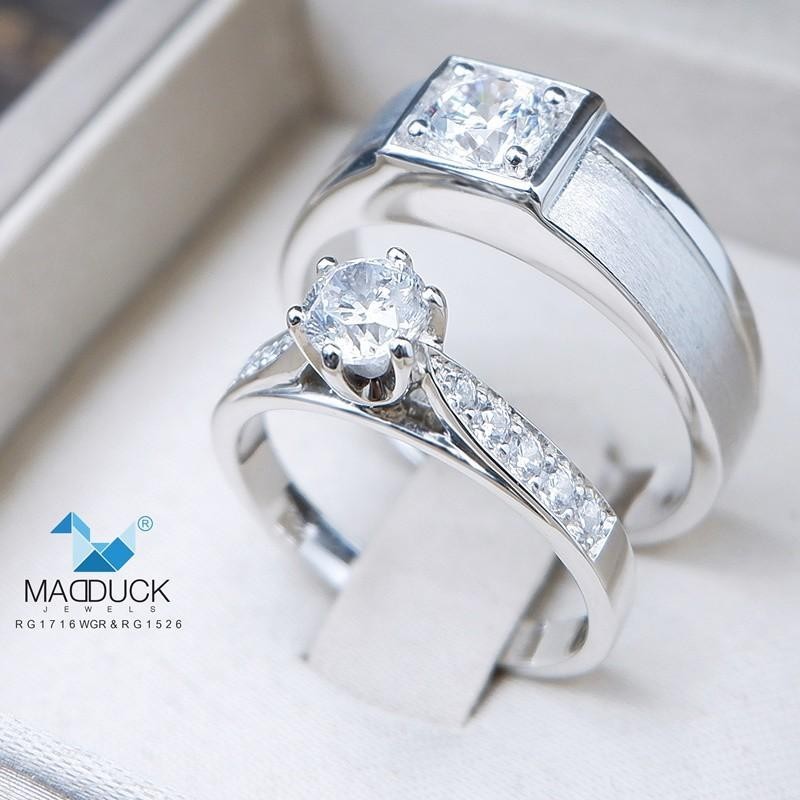 Couple ring set – CZ in 925 silver by Madduck Jewels
