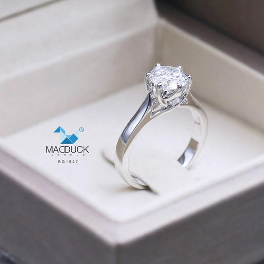 Women's ring – CZ in 9K white gold by Madduck Jewels