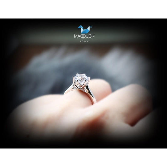 Women's ring – CZ in 9K white gold by Madduck Jewels