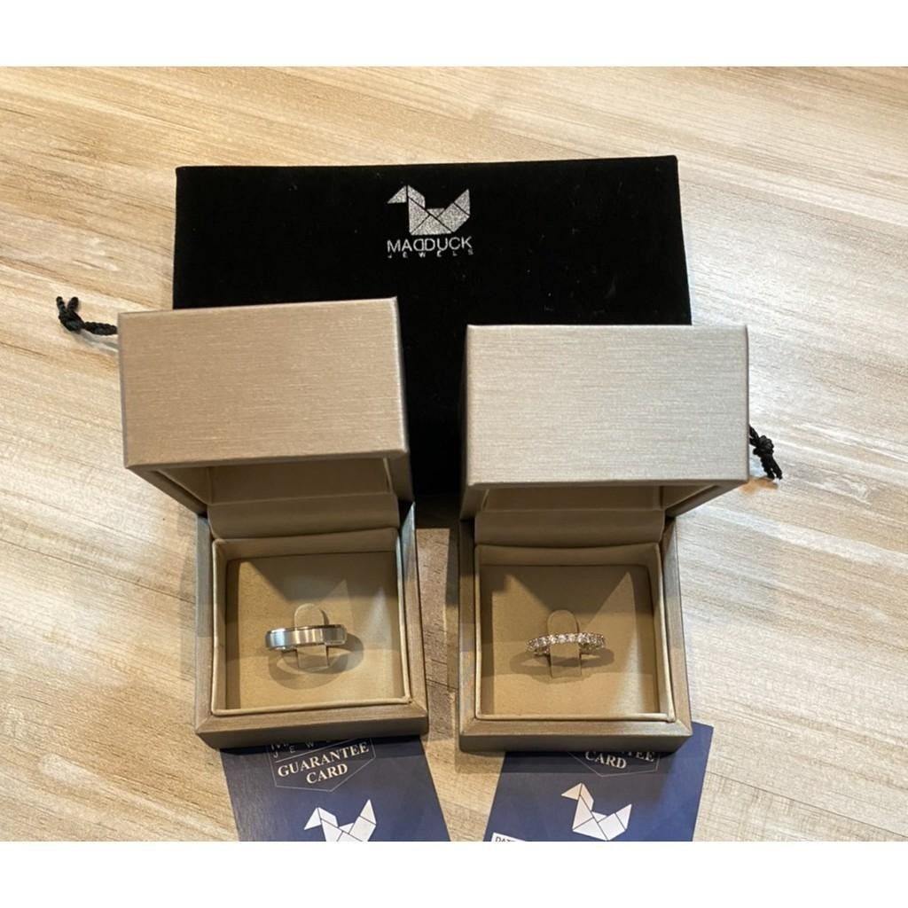 Couple ring set – CZ in 925 silver by Madduck Jewels