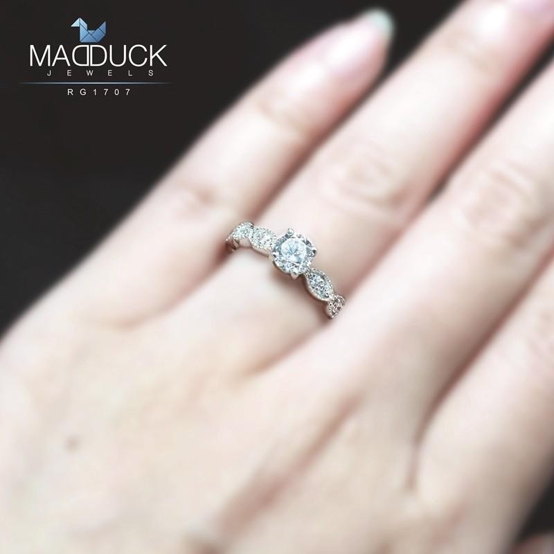 Couple ring set – CZ in 925 silver by Madduck Jewels