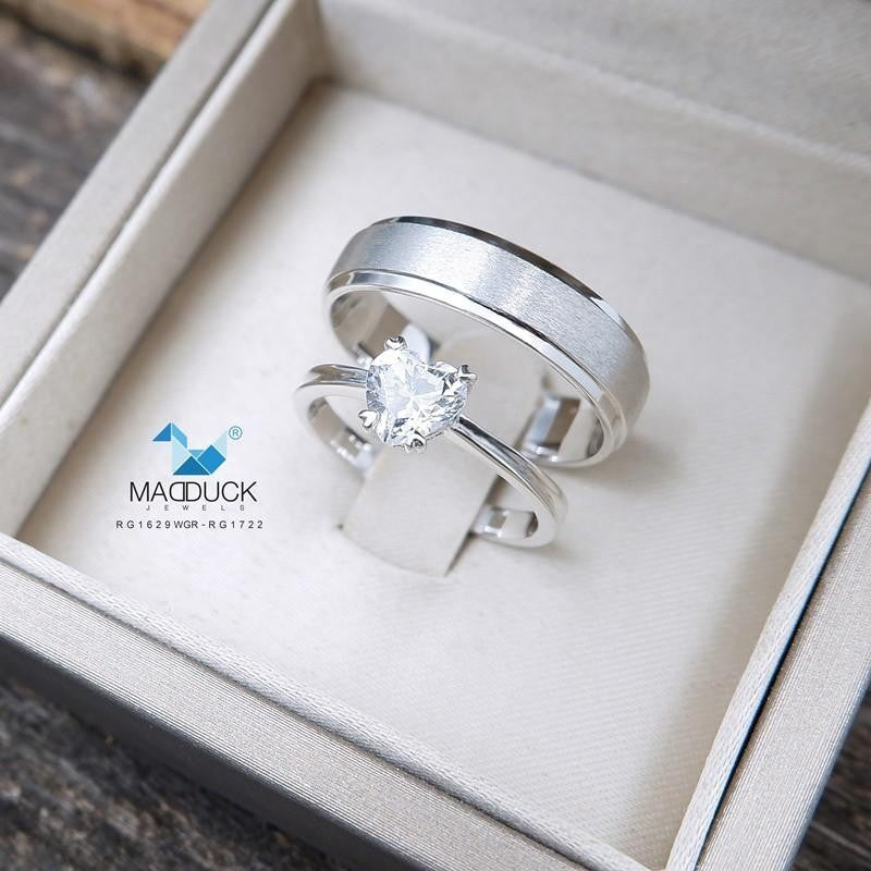 Couple ring set – CZ in 925 silver by Madduck Jewels