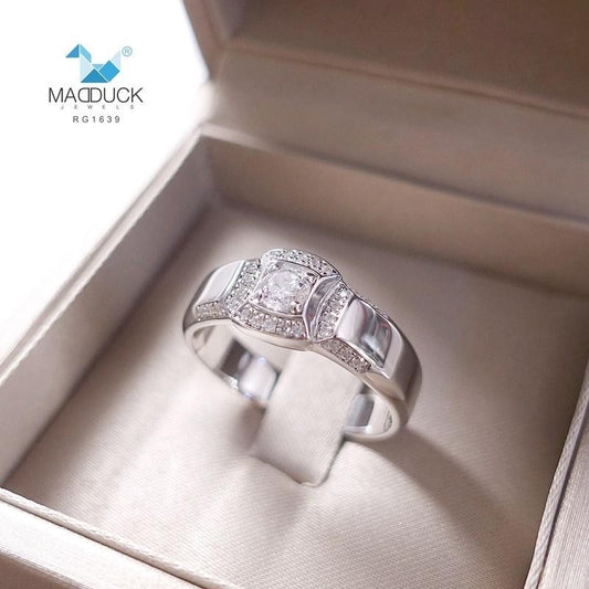 Women's ring – CZ in 9K white gold by Madduck Jewels