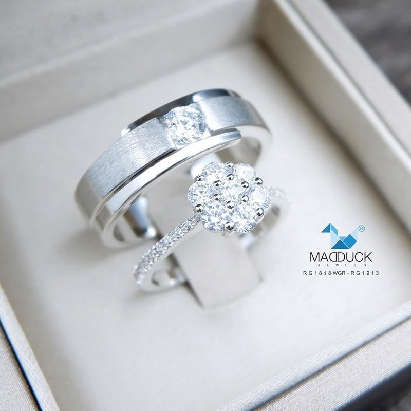 Couple ring set – CZ in 925 silver by Madduck Jewels