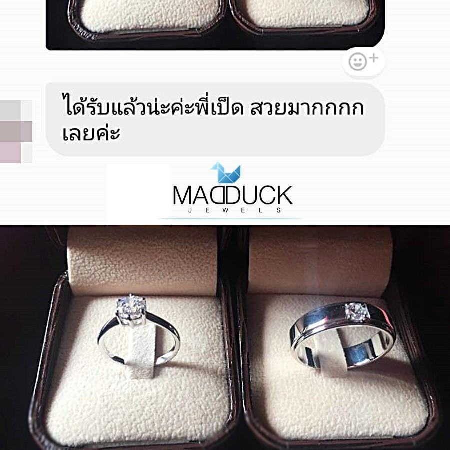 Couple ring set – CZ in 925 silver by Madduck Jewels