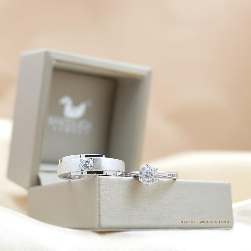 Couple ring set – CZ in 925 silver by Madduck Jewels