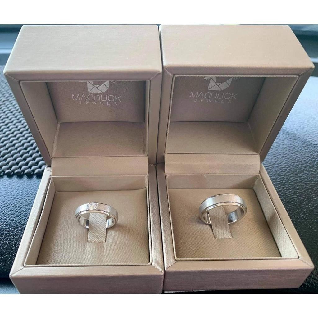 Couple ring set – CZ in 925 silver by Madduck Jewels