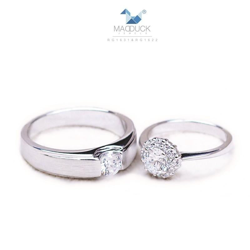 Couple ring set – CZ in 925 silver by Madduck Jewels