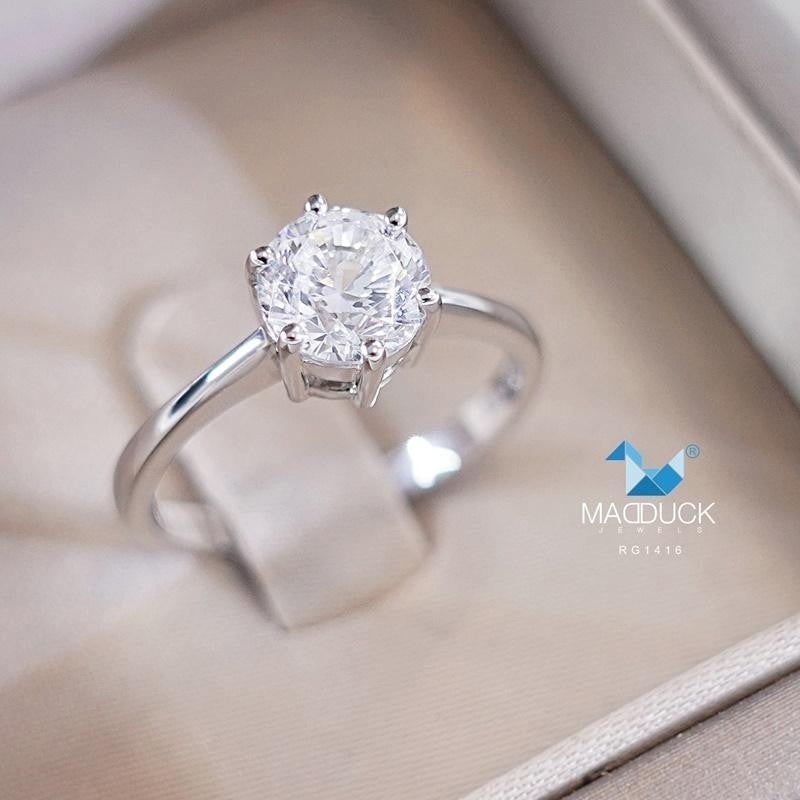Couple ring set – CZ in 925 silver by Madduck Jewels
