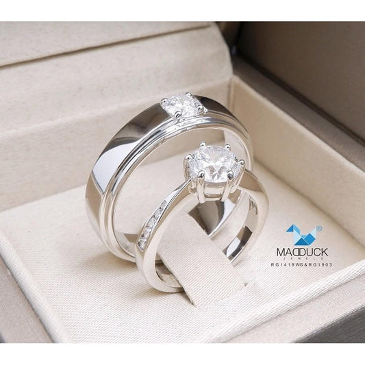 Couple ring set – CZ in 925 silver by Madduck Jewels