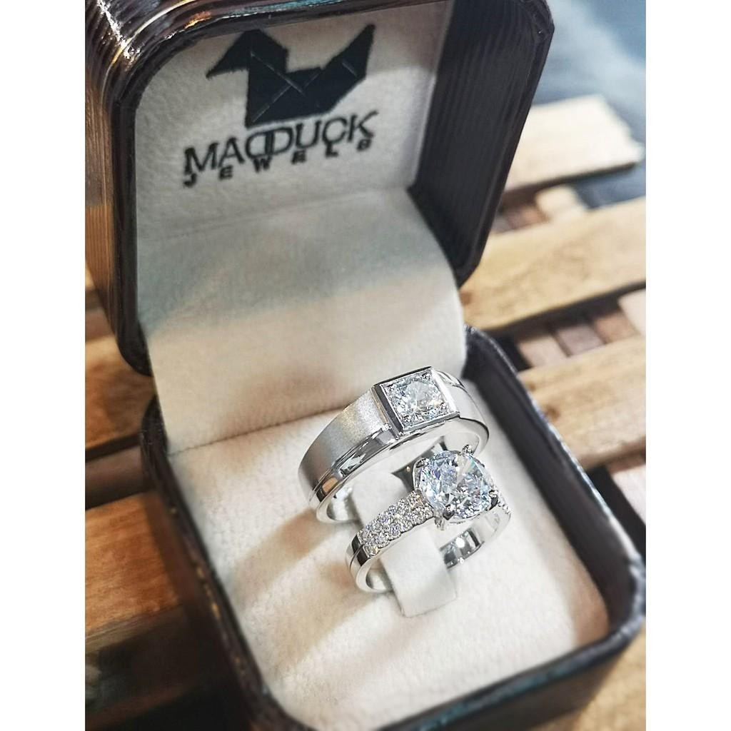 Couple ring set – CZ in 925 silver by Madduck Jewels