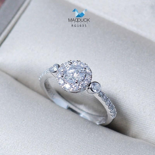Women's ring – CZ in 9K white gold by Madduck Jewels