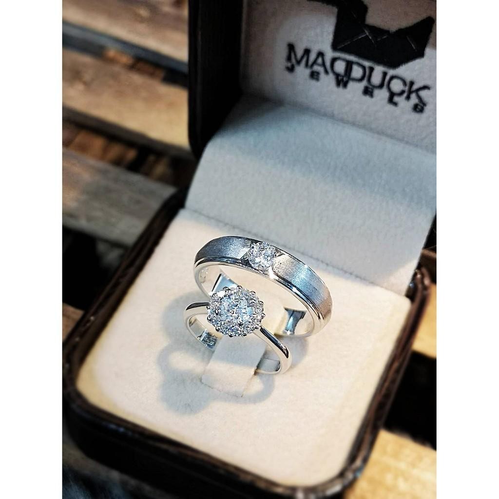 Couple ring set – CZ in 925 silver by Madduck Jewels
