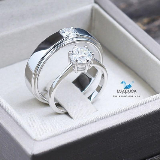 Couple ring set – CZ in 925 silver by Madduck Jewels