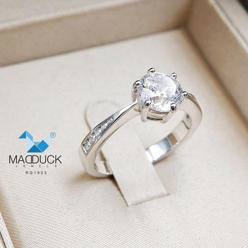 Couple ring set – CZ in 925 silver by Madduck Jewels
