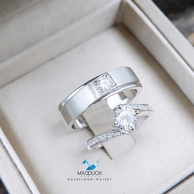 Couple ring set – CZ in 925 silver by Madduck Jewels