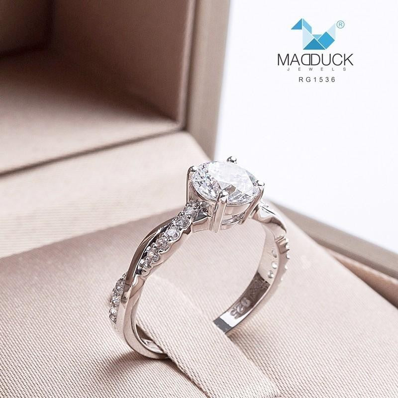 Couple ring set – CZ in 925 silver by Madduck Jewels