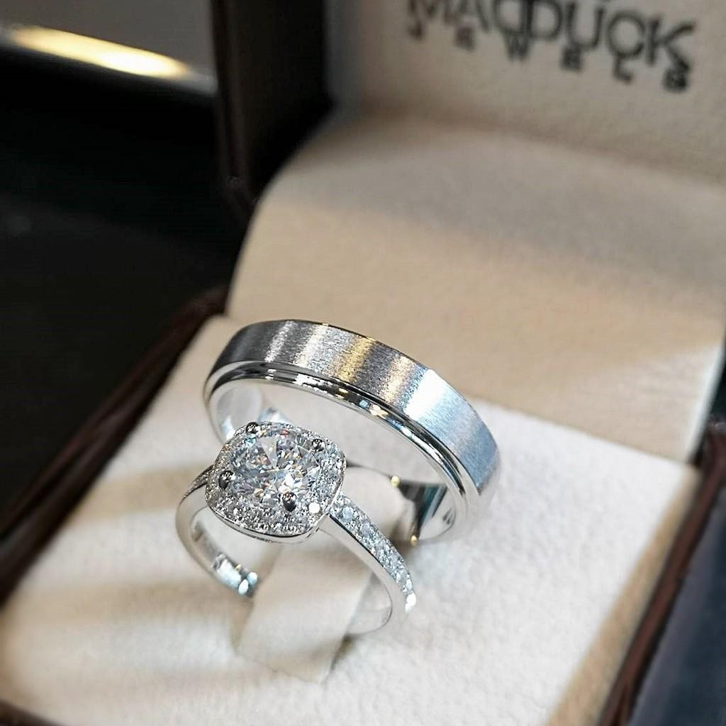 Couple ring set – CZ in 925 silver by Madduck Jewels