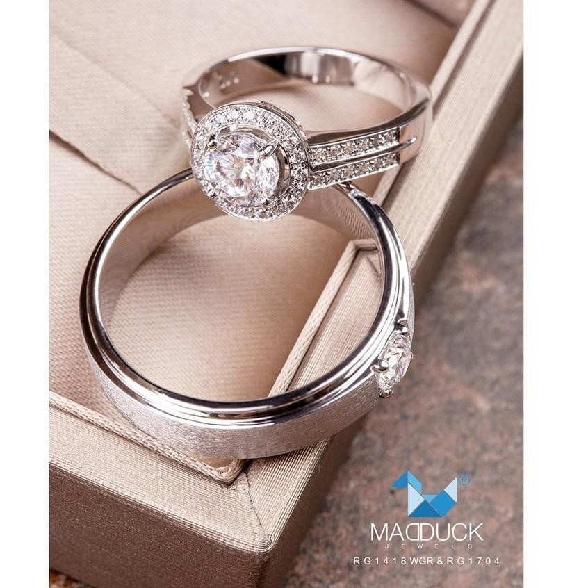 Couple ring set – CZ in 925 silver by Madduck Jewels