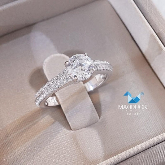 Women's ring – CZ in 9K white gold by Madduck Jewels
