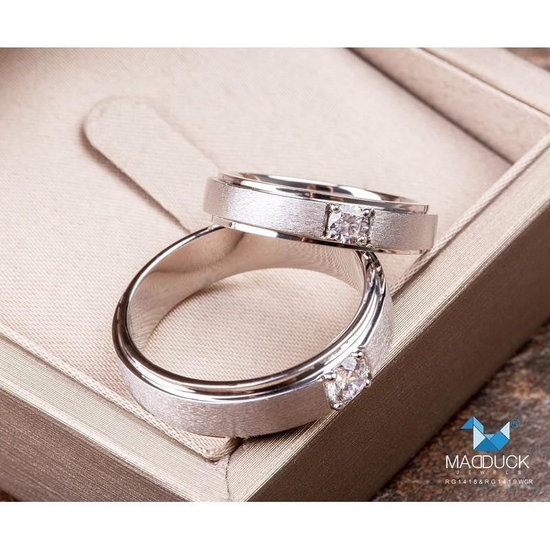 Couple ring set – CZ in 925 silver by Madduck Jewels