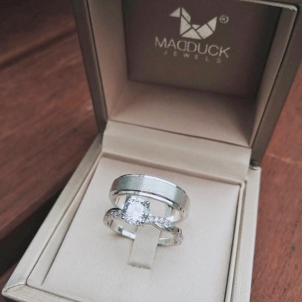 Couple ring set – CZ in 925 silver by Madduck Jewels