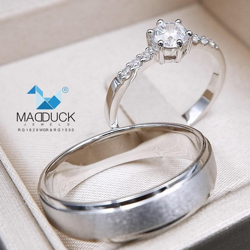 Couple ring set – CZ in 925 silver by Madduck Jewels