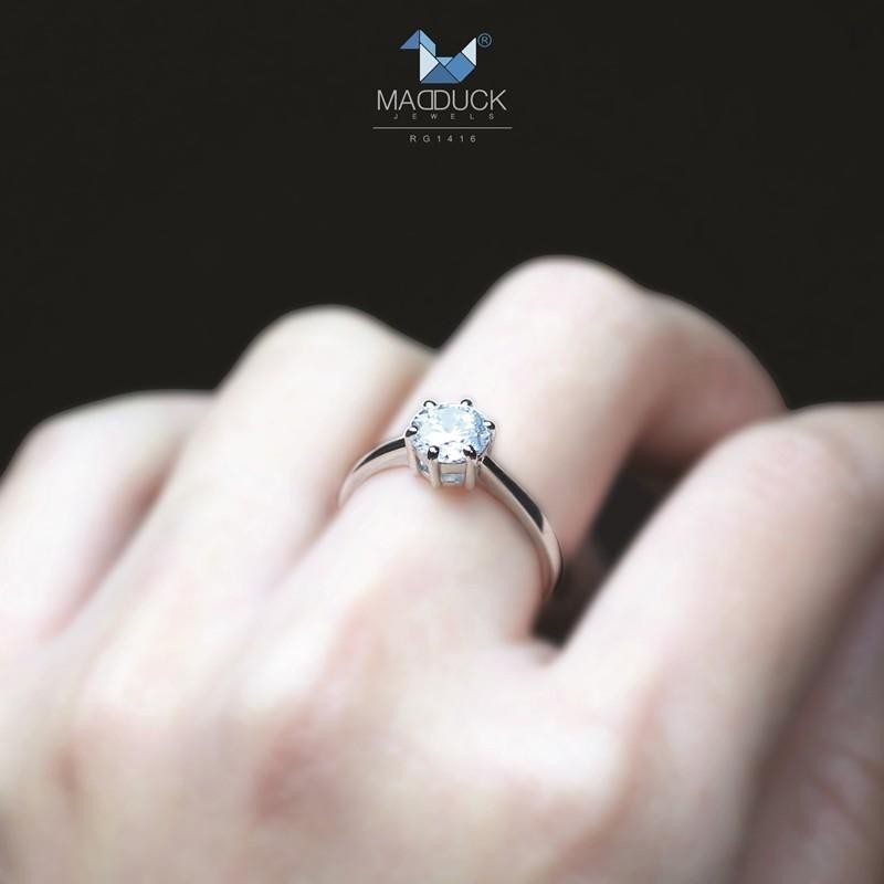 Couple ring set – CZ in 925 silver by Madduck Jewels