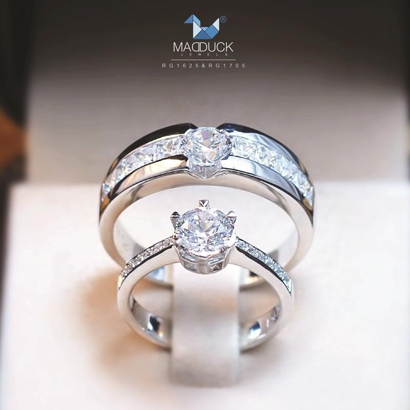 Couple ring set – CZ in 925 silver by Madduck Jewels