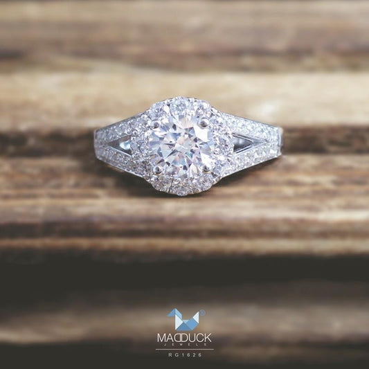 Women's ring – CZ in 9K white gold by Madduck Jewels