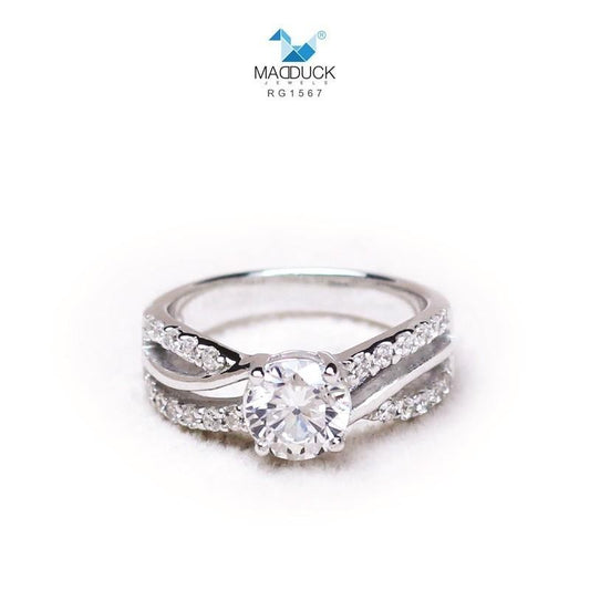 Women's ring – CZ in 9K white gold by Madduck Jewels