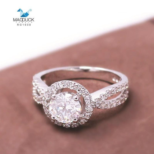 Women's ring – CZ in 9K white gold by Madduck Jewels