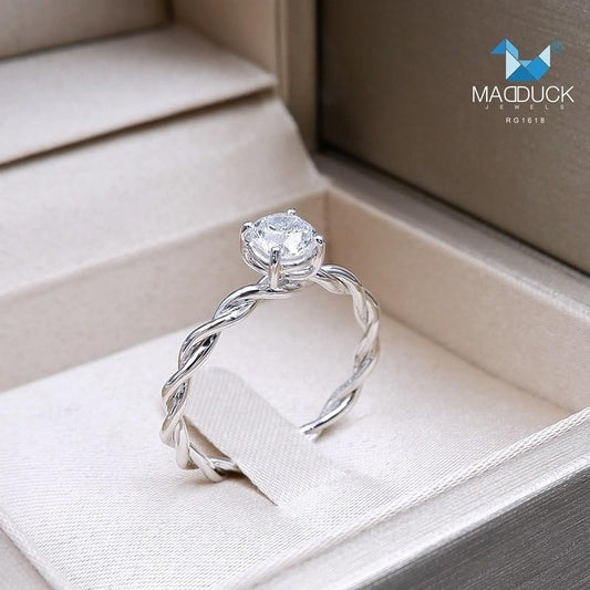 Women's ring – CZ in 9K white gold by Madduck Jewels