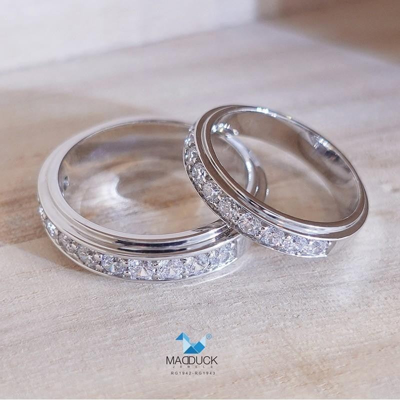Couple ring set – CZ in 925 silver by Madduck Jewels
