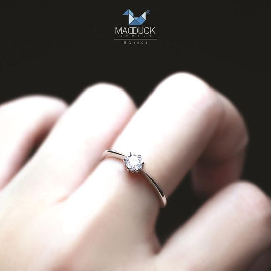 Couple ring set โ CZ in 925 silver by Madduck Jewels