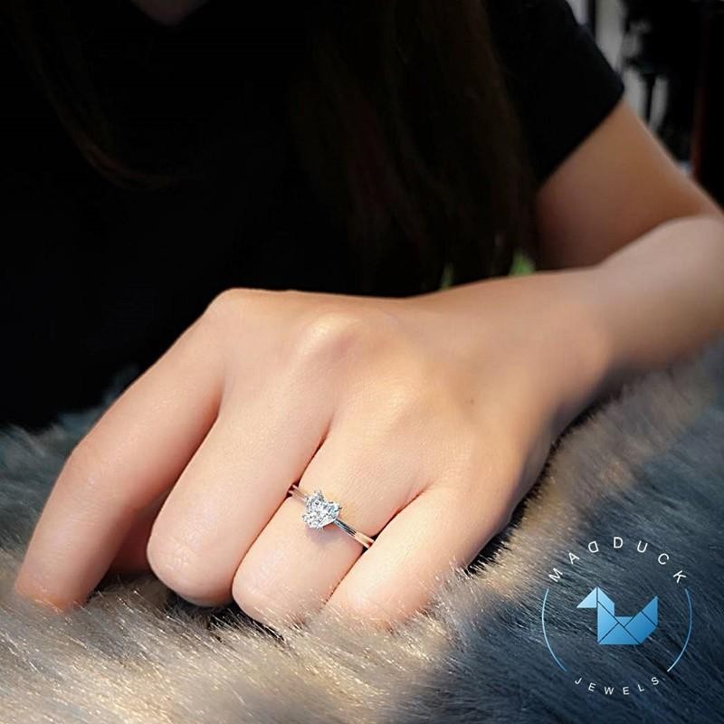 Couple ring set – CZ in 925 silver by Madduck Jewels
