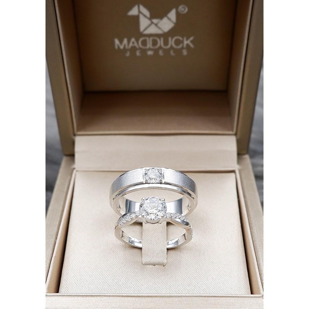Couple ring set – CZ in 925 silver by Madduck Jewels