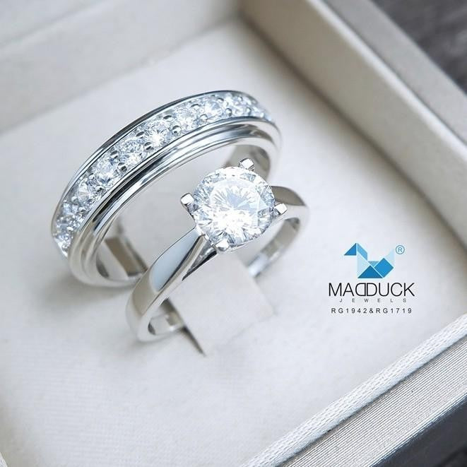 Couple ring set – CZ in 925 silver by Madduck Jewels