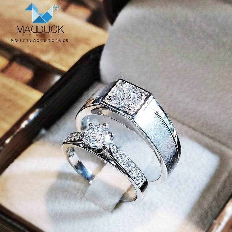 Couple ring set – CZ in 925 silver by Madduck Jewels