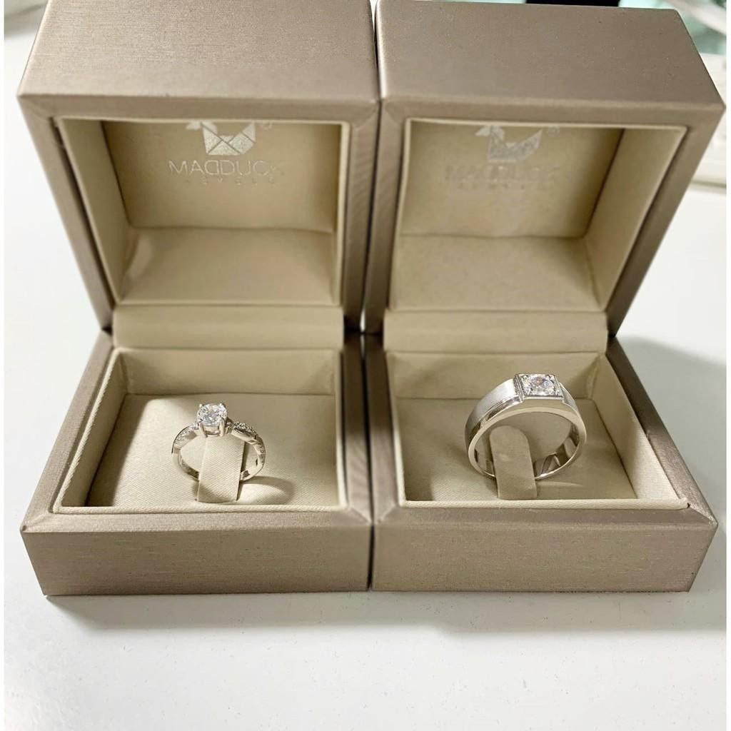 Couple ring set – CZ in 925 silver by Madduck Jewels