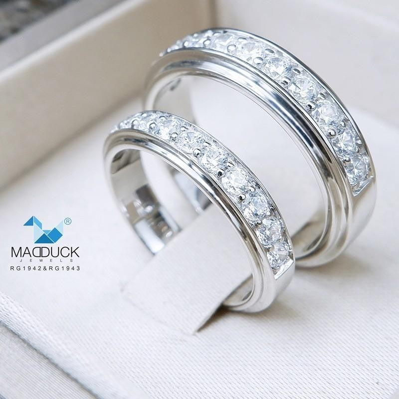 Couple ring set – CZ in 925 silver by Madduck Jewels