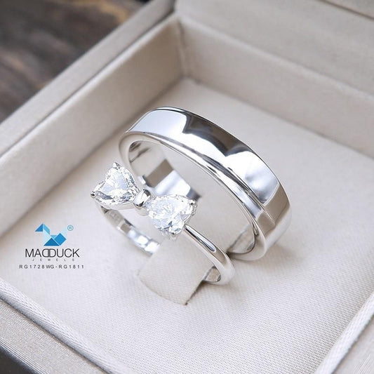 Couple ring set – CZ in 925 silver by Madduck Jewels