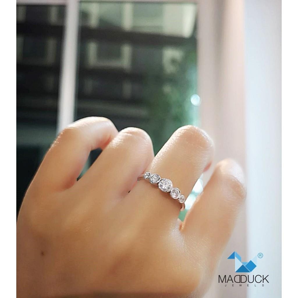 Couple ring set – CZ in 925 silver by Madduck Jewels