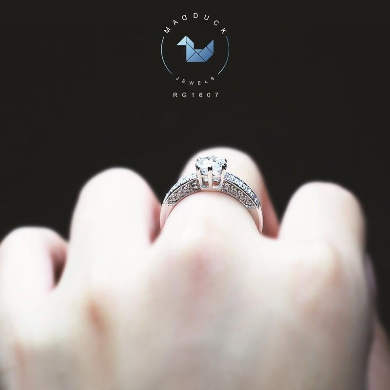 Couple ring set – CZ in 925 silver by Madduck Jewels