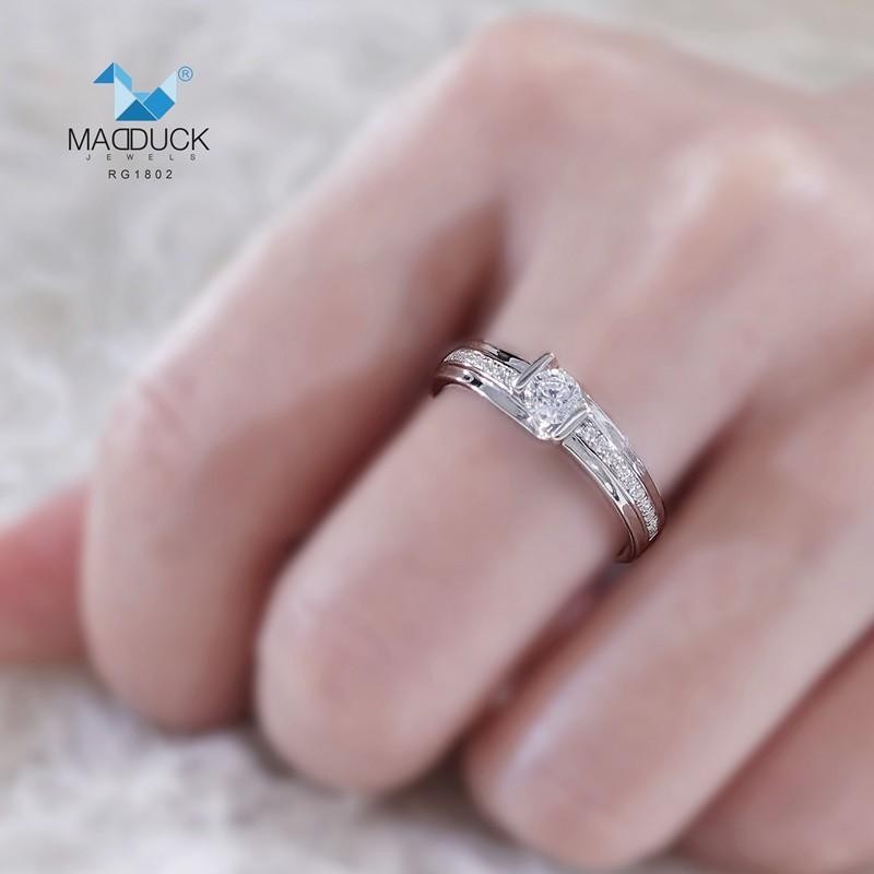 Unisex / male / female ring – CZ in 925 silver by Madduck Jewels