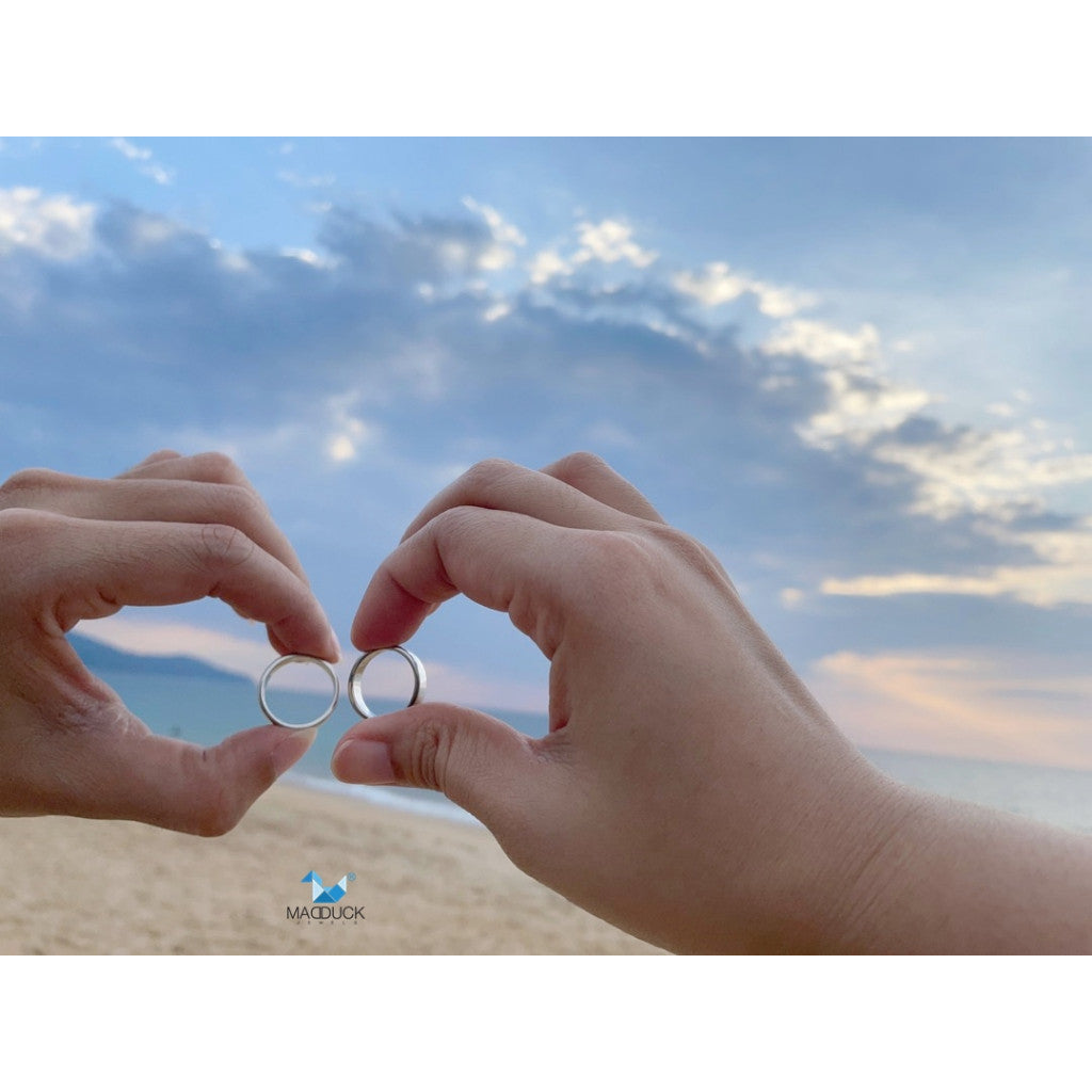 Couple ring set – CZ in 925 silver by Madduck Jewels