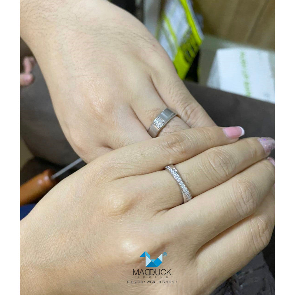 Couple ring set – CZ in 925 silver by Madduck Jewels