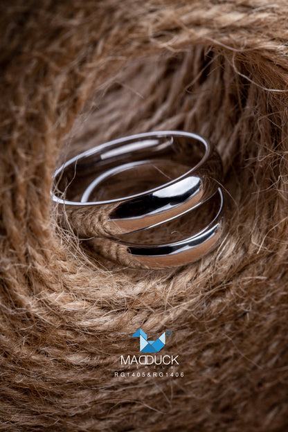 Madduckjewels แหวนเงินแท้ ชุบโรเดียม RG1405-RG1406