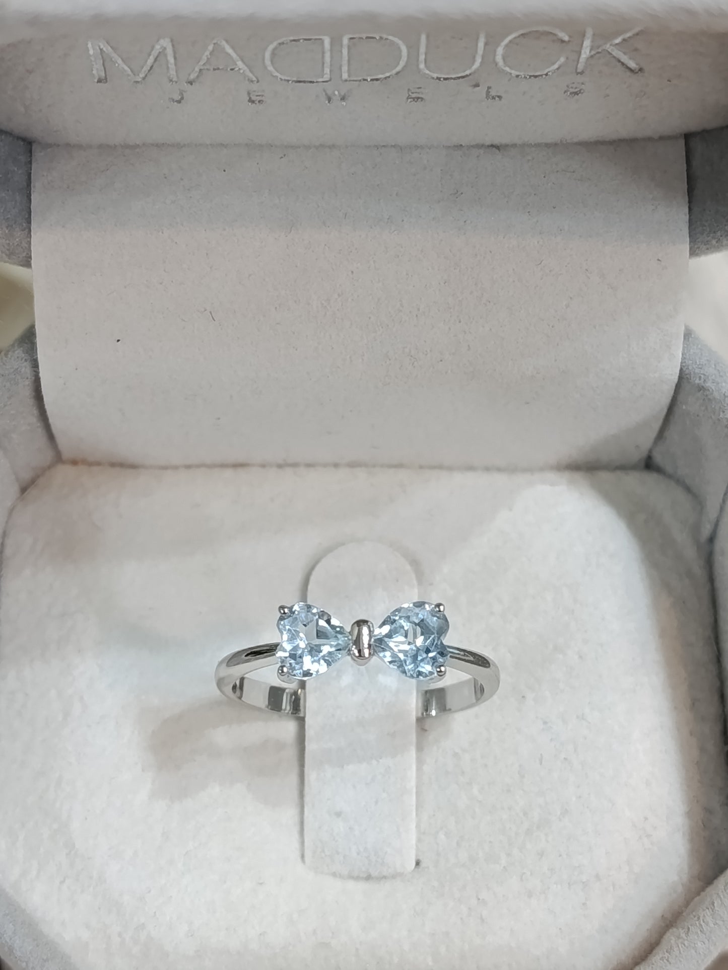 Heart Cubic Zirconia / Sterling Silver 925 Ring / Rhodium plated Nickel-Free / MadDuckJewels RG1811